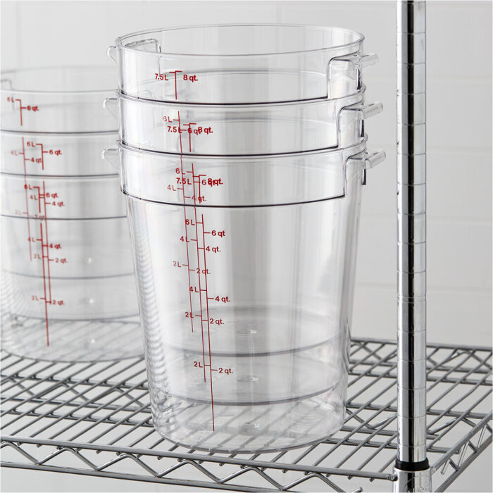 Cambro Polikarbon Daire Saklama Kabı Şeffaf 7.6 lt. RFSCW8135 - 2