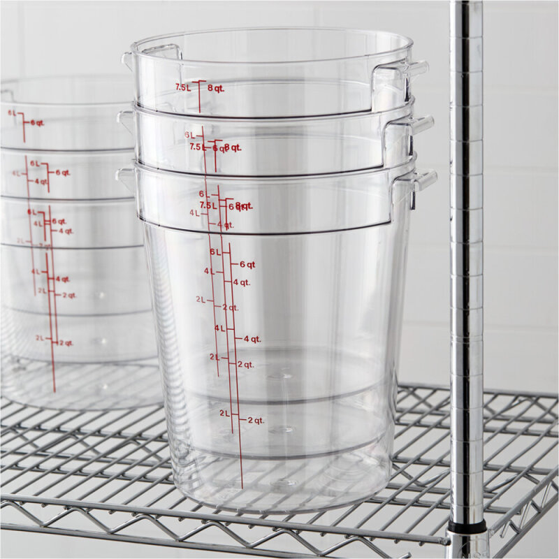 Cambro Polikarbon Daire Saklama Kabı Şeffaf 7.6 lt. RFSCW8135 - 2