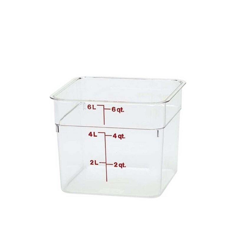 Cambro Camsquares Polietilen Saklama Kabı Kare 5,7 Lt Beyaz 6SFSP - 1