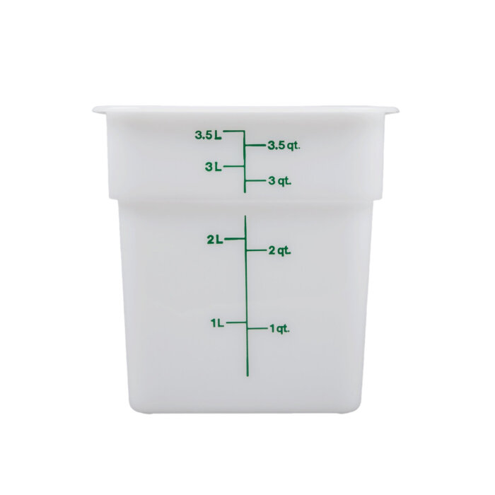 Cambro Polietilen Ölçekli Saklama Kabı Beyaz 3.8 lt. 4SFSP148 - 1