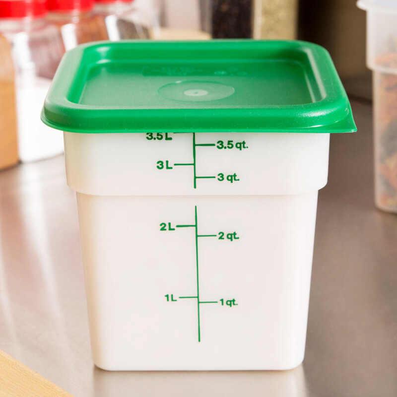 Cambro Polietilen Ölçekli Saklama Kabı Beyaz 3.8 lt. 4SFSP148 - 2