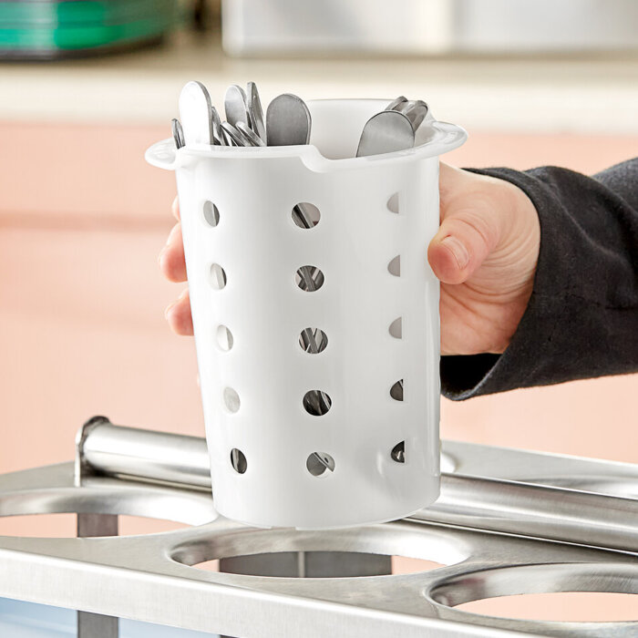 Cambro Silindir Çatal Bıçak Sepeti Beyaz 114 mm FWC56148 - 2
