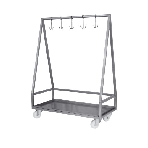 Crystal Et Askı Arabası 120X60X160 5Li Çengelli - CRYSTAL