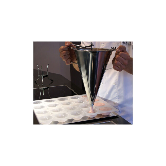 De Buyer Kwok Maz paslanmaz çelik piston hunisi 3300 cc 3354-50 - 3