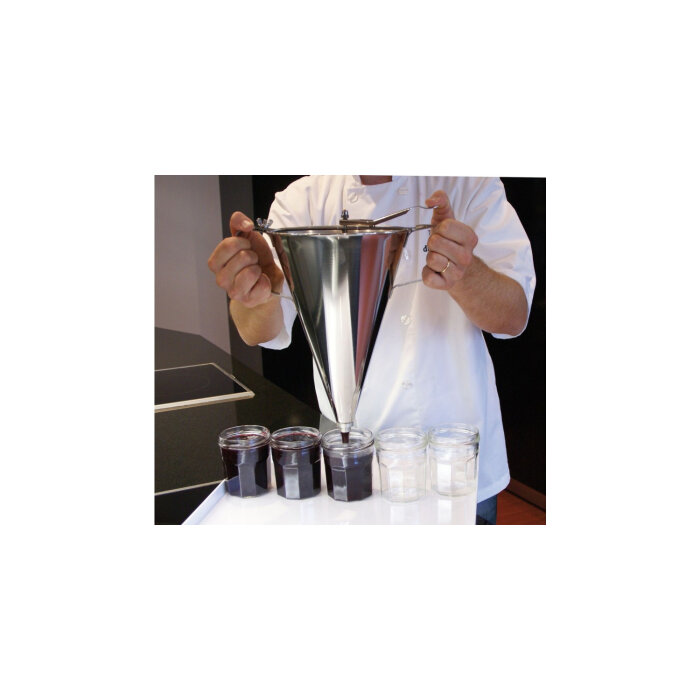 De Buyer Kwok Maz paslanmaz çelik piston hunisi 3300 cc 3354-50 - 5