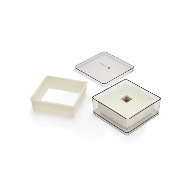 De Buyer Plastik Kare Düz Volovan Kalıbı 9 Prç.4304.30 - 2