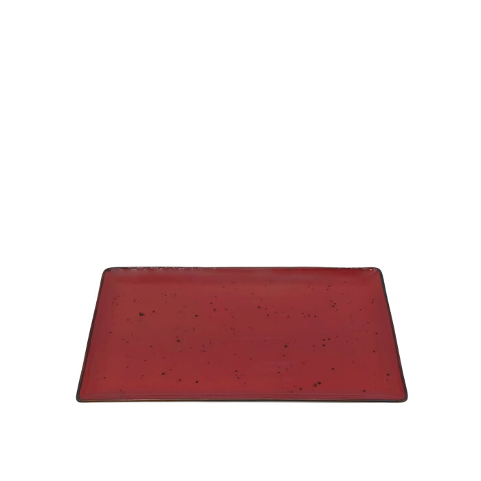 Tulu Porselen Dikdörtgen Kayık 36X21 cm - Reactıve 36 Kırmızı DD35X15DKYR36 - 1