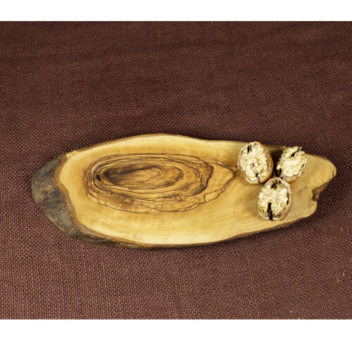 Zeytiniz Doğal Formlu Kabuklu Verev Kesme Tahtası Büyük 25/ - 3