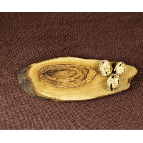 Zeytiniz Doğal Formlu Kabuklu Verev Kesme Tahtası Orta23/28 - 3