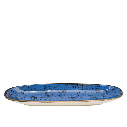 Zest Porcelain Ege Kayık Tabak 32 X 9,5 Cm-Paris Mavi - ZEST PORCELAIN