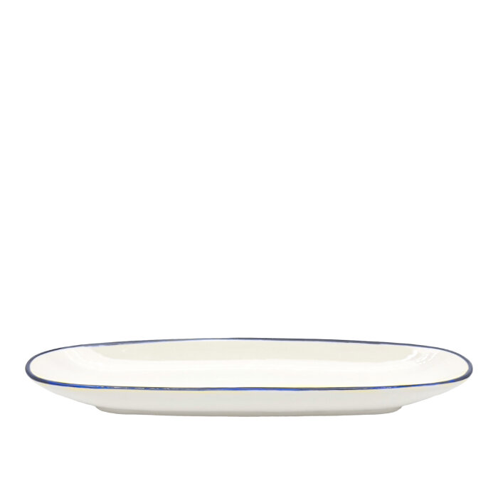 Tulu Porselen Ege Kayık Tabak 32X9,5cm - File 33 Mavi EGE32OKYF33 - 1