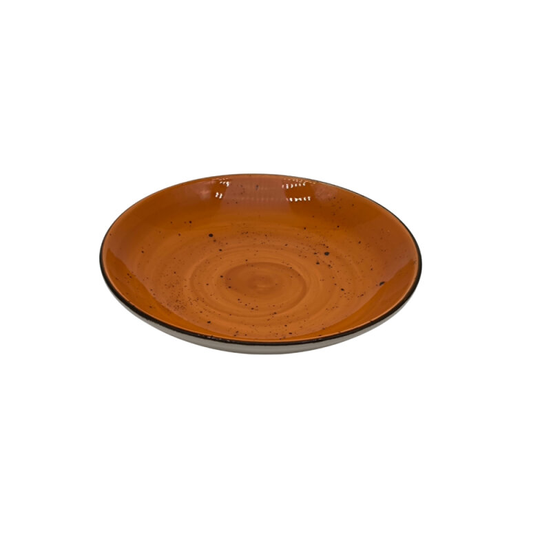 Zest Porcelain Elegance Çukur Tabak 20Cm -Paris Turuncu - 1
