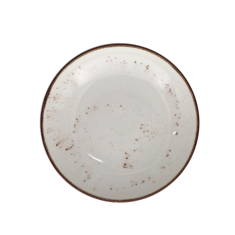 Zest Porcelain Elegance Çukur Tabak 25Cm -Paris Krem - 1