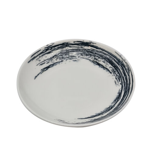 Tulu Porselen Elegance Çukur Tabak 28 cm- Cresent Siyah ELG28CKDB1579 - TULU PORSELEN