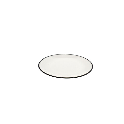 Zest Porcelain Elegance Düz Tabak 17Cm-Riva Siyah - ZEST PORCELAIN