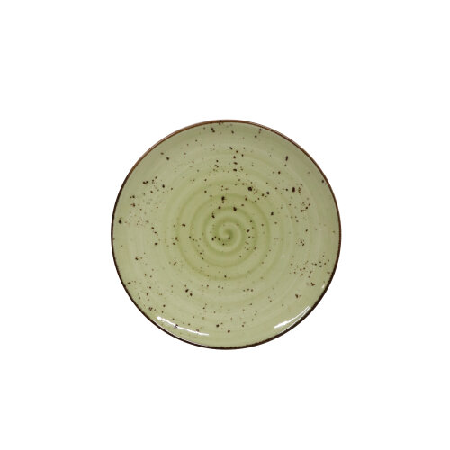 Tulu Porselen Elegance Düz Tabak 17 cm - Reactıve 77 Yeşil - TULU PORSELEN