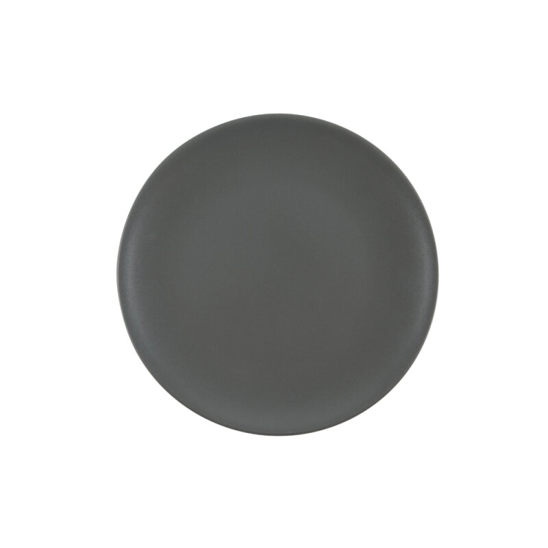 Zest Porcelain Elegance Düz Tabak 19Cm -Velour Gri - 1