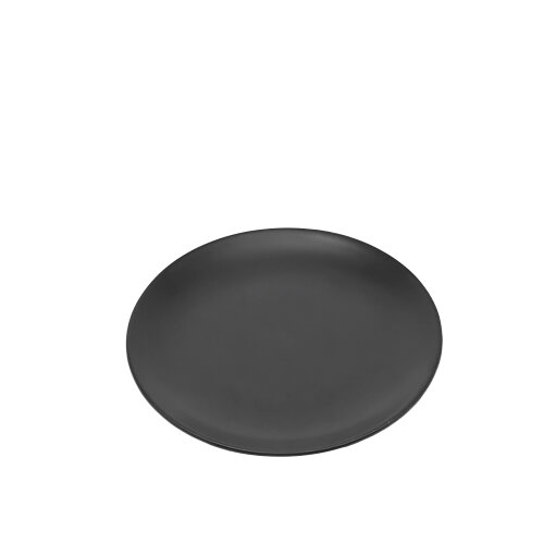 Tulu Porselen Elegance Düz Tabak 19 cm Saten 64 Siyah ELG19DUST64 - TULU PORSELEN