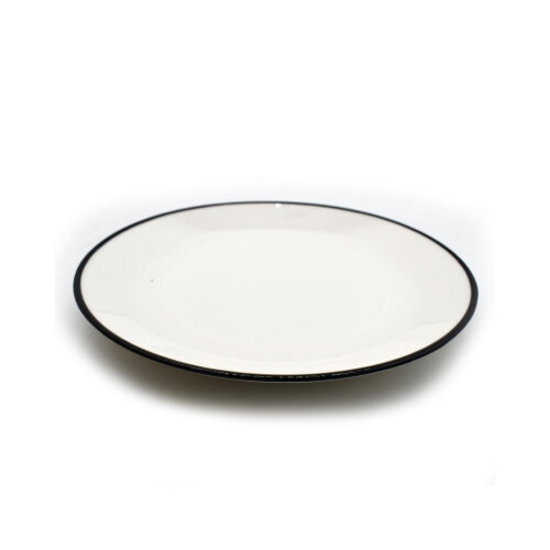 Zest Porcelain Elegance Düz Tabak 21Cm -Riva Siyah - ZEST PORCELAIN
