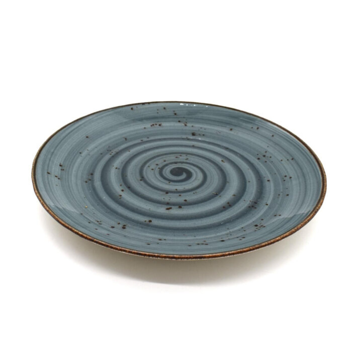 Tulu Porselen Elegance Düz Tabak 27 cm – Reactive 96 Mavi - 1