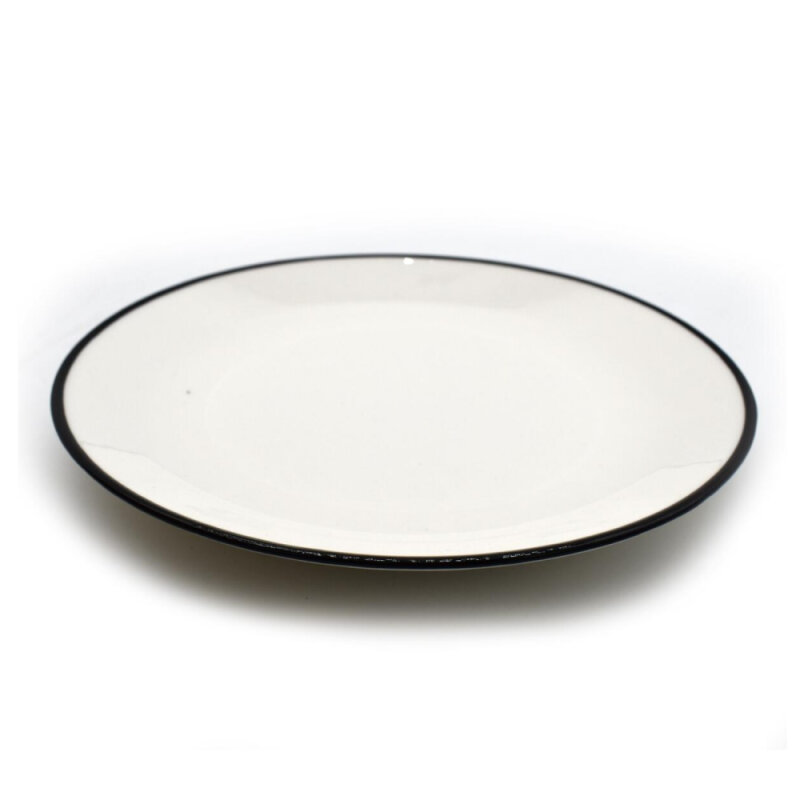 Zest Porcelain Elegance Düz Tabak 30Cm -Riva Siyah - 1