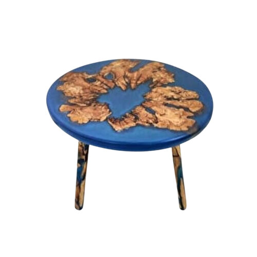 Zeytiniz Epoksi Yuvarlak Sehpa80 Cm Çap Kalinlik 33,5Cm Aya - ZEYTİNİZ