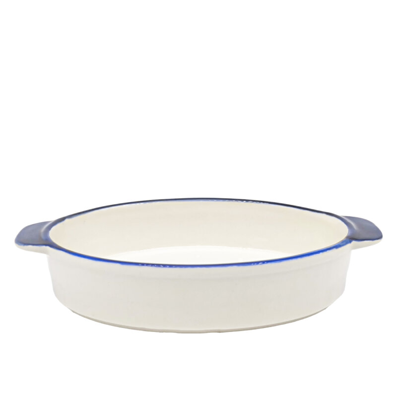 Zest Porcelain Fırın Kabı Oval 15X21Cm-Riva Mavi - 1