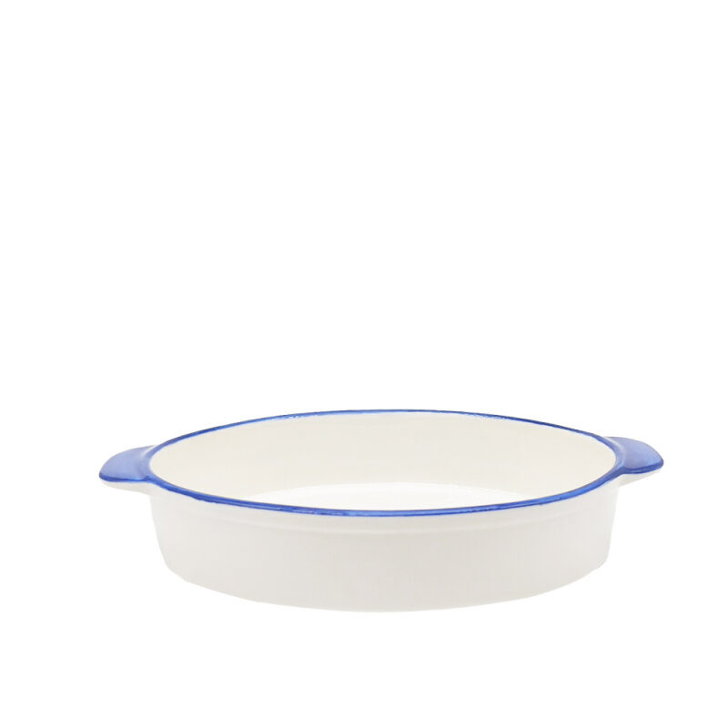 Zest Porcelain Fırın Kabı Oval 20X28 Cm-Riva Mavi - 1