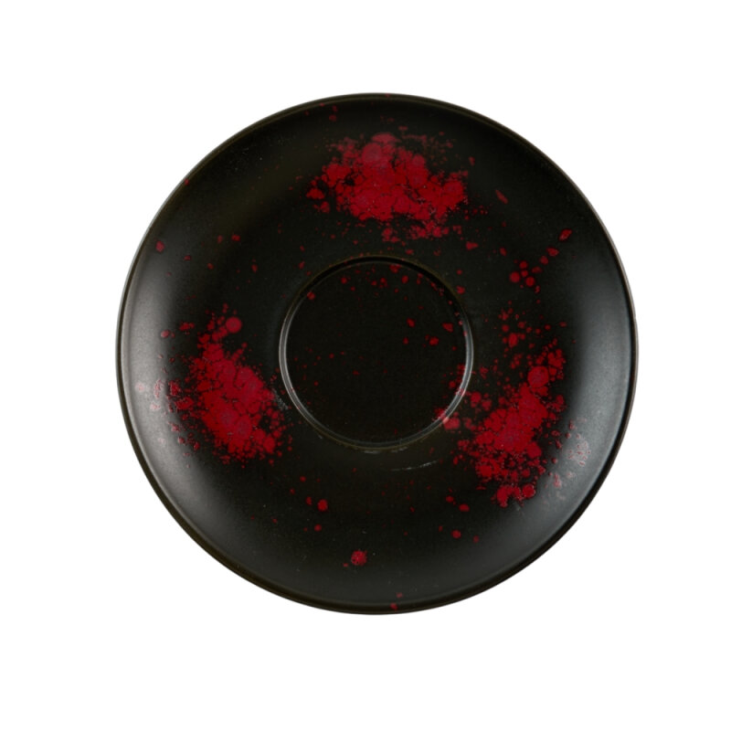 Zest Porcelain Flat Çay Fincan Tabağı -Oxy Red - 1