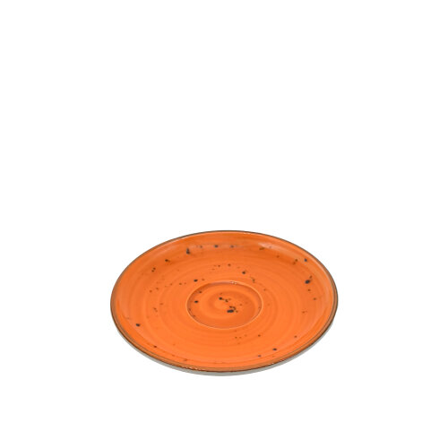 Zest Porcelain Flat Çay Fincan Tabağı -Paris Turuncu - ZEST PORCELAIN