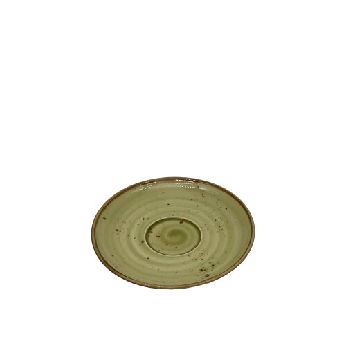 Tulu Porselen Flat Çay Fincan Tabağı - Reactıve 77 Yeşil FLT01CTR77 - TULU PORSELEN