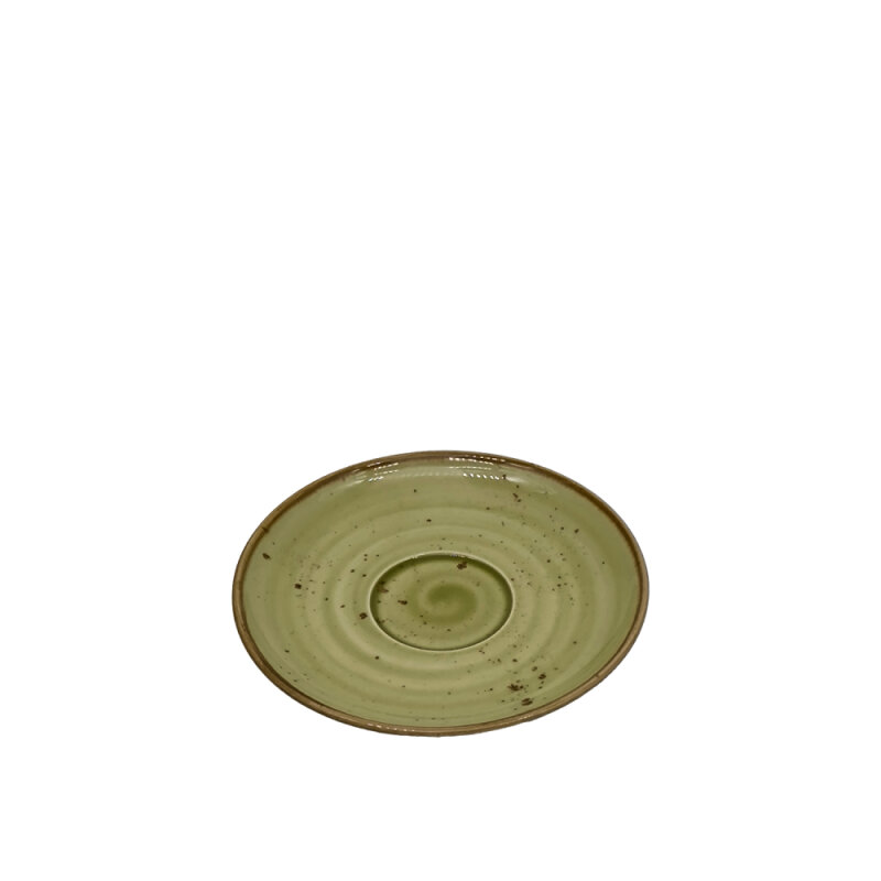 Tulu Porselen Flat Çay Fincan Tabağı - Reactıve 77 Yeşil FLT01CTR77 - 1