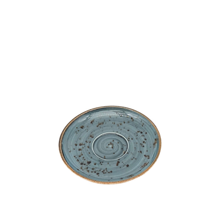 Zest Porcelain Flat Çay Fincan Tabağı -Paris K.Mavi - 1