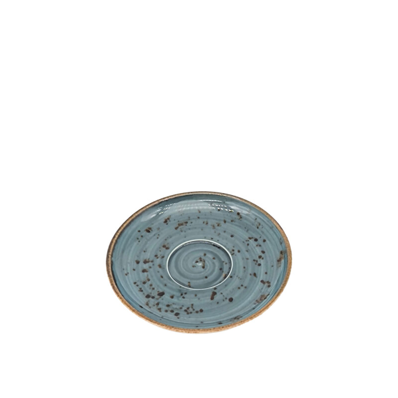 Zest Porcelain Flat Çay Fincan Tabağı -Paris K.Mavi - 1