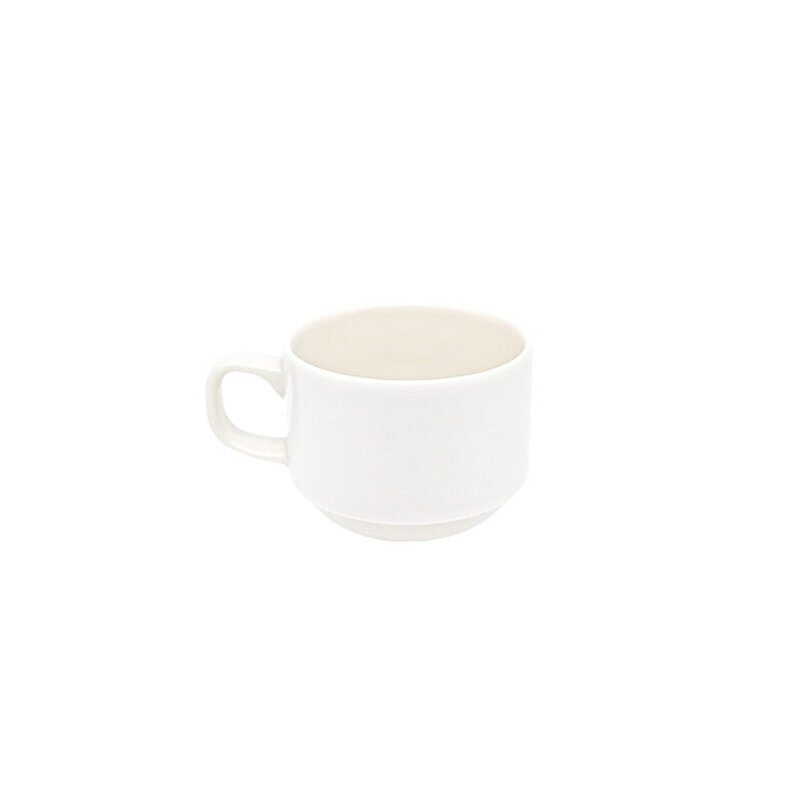 Zest Porcelain Flat Çay Fincanı 200Cc -Saten Beyaz - 1