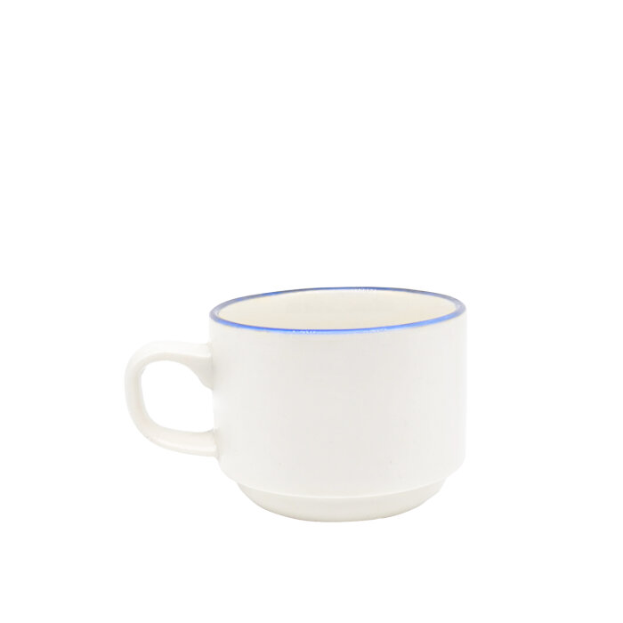 Zest Porcelain Flat Çay Fincanı 200Cc-Riva Mavi - 1