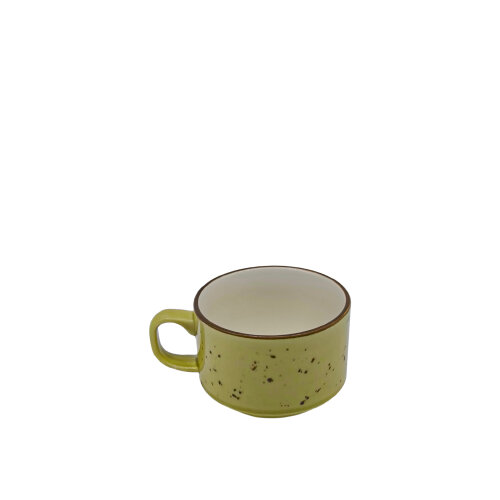 Tulu Porselen Flat Çay Fincanı - Reactıve 77 Yeşil FLT01CFR77 - TULU PORSELEN