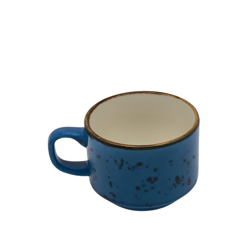 Tulu Porselen Flat Çay Fincanı - Reactıve 93 Mavi FLT01CFR93 - TULU PORSELEN