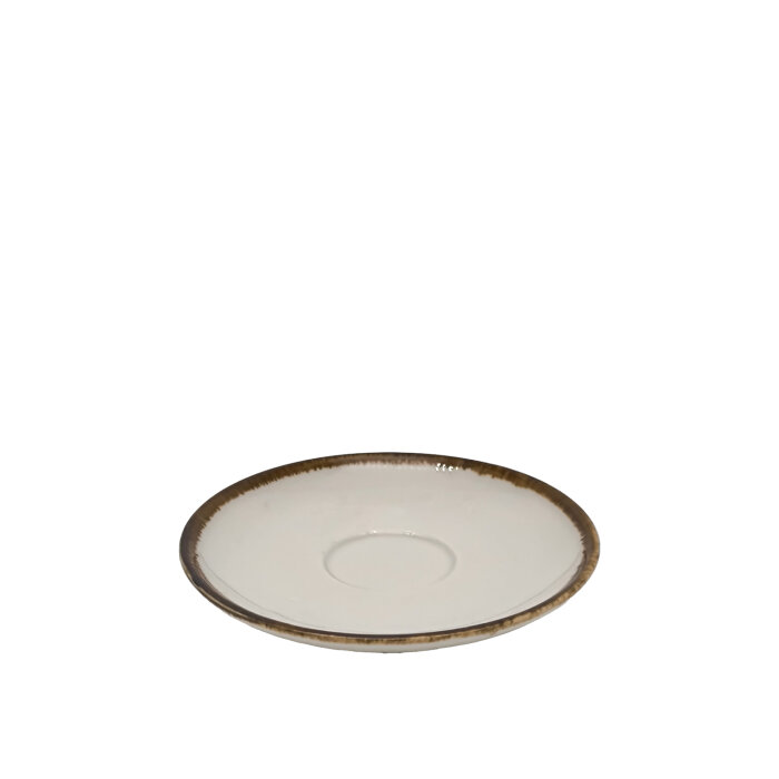 Tulu Porselen Flat Kahve Fincan Tabağı - Chocolate FLT01KTCT47 - 1