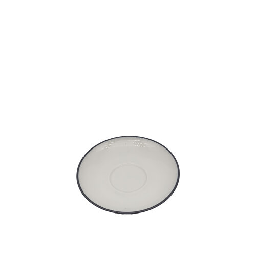 Zest Porcelain Flat Kahve Fincan Tabağı -Riva Siyah - ZEST PORCELAIN