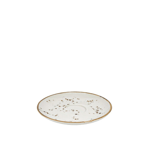 Zest Porcelain Flat Kahve Fincan Tabağı -Paris Krem - ZEST PORCELAIN
