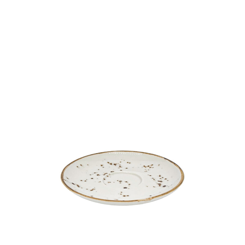 Zest Porcelain Flat Kahve Fincan Tabağı -Paris Krem - 1