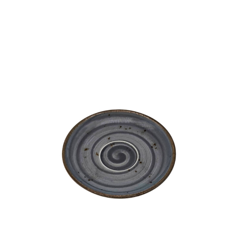 Zest Porcelain Flat Kahve Fincan Tabağı-Paris Gri - 1