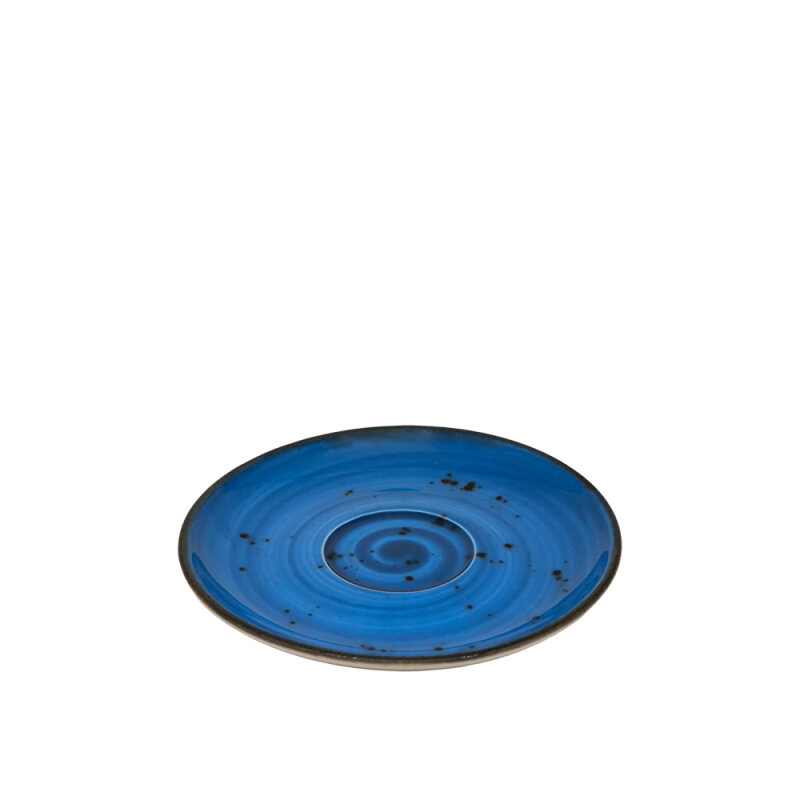 Zest Porcelain Flat Kahve Fincan Tabağı -Paris Mavi - 1