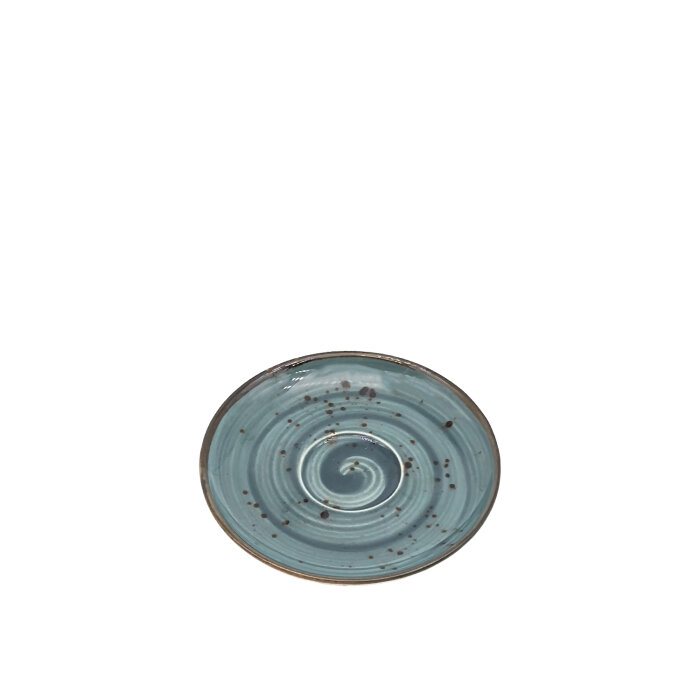 Zest Porcelain Flat Kahve Fincan Tabağı-Paris K.Mavi - 1