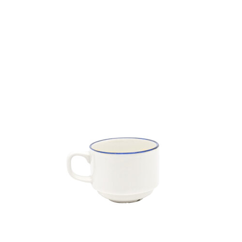 Zest Porcelain Flat Kahve Fincanı 90Cc -Riva Mavi - ZEST PORCELAIN