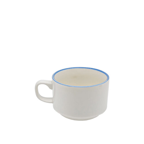 Tulu Porselen Flat Nescafe Fincanı – File 93 Mavi FLT01NFF93 - TULU PORSELEN