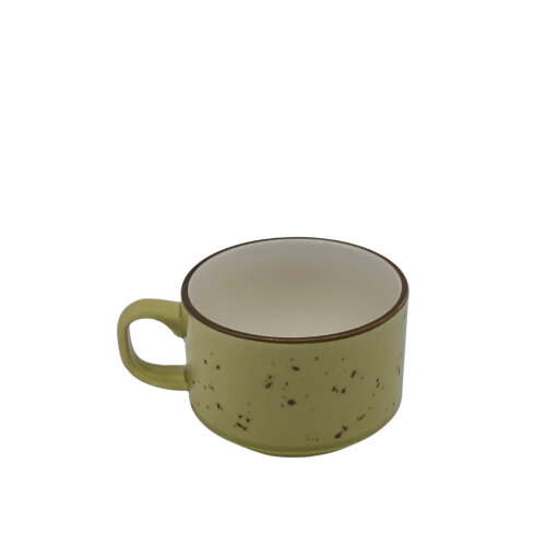 Tulu Porselen Flat Nescafe Fincanı-Reactıve 77 Yeşil FLT01NFR77 - TULU PORSELEN