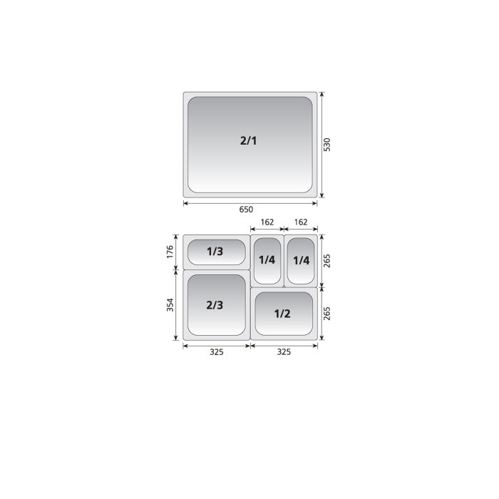 Kayalar Çelik Gn 2/3 40 Gastronom Küvet 35,4X32,5 Cm 3 Ltr - 2