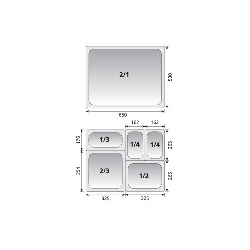 Gnp 2 1 20 Delikli Gastronom Küvet 65X53 cm 5 Ltr - 2